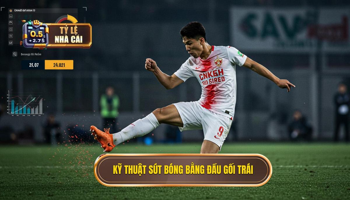 Kỹ thuật sút bóng bằng đầu gối trái 