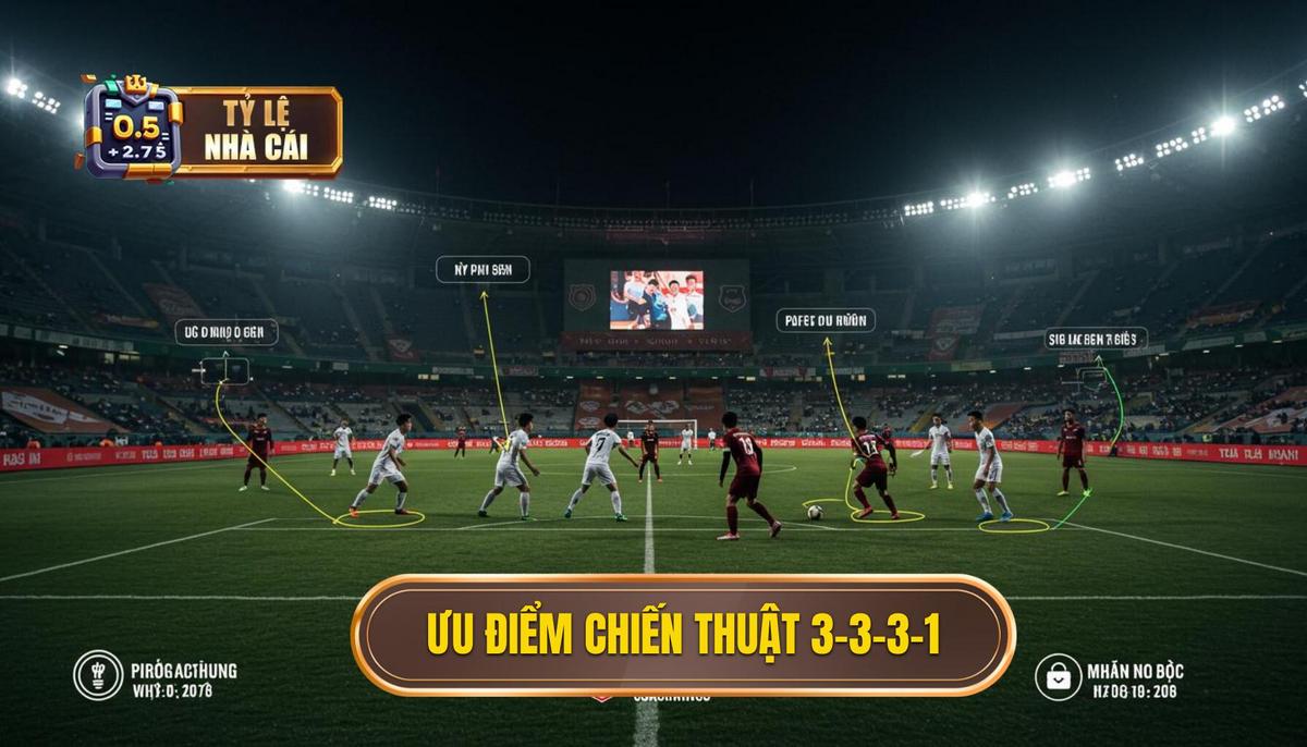 Ưu Điểm Vượt Trội khi Triển khai Chiến thuật bóng đá 3-3-3-1